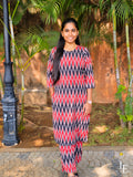 Surabhi - Brown Ikkat Cotton Kurta Set