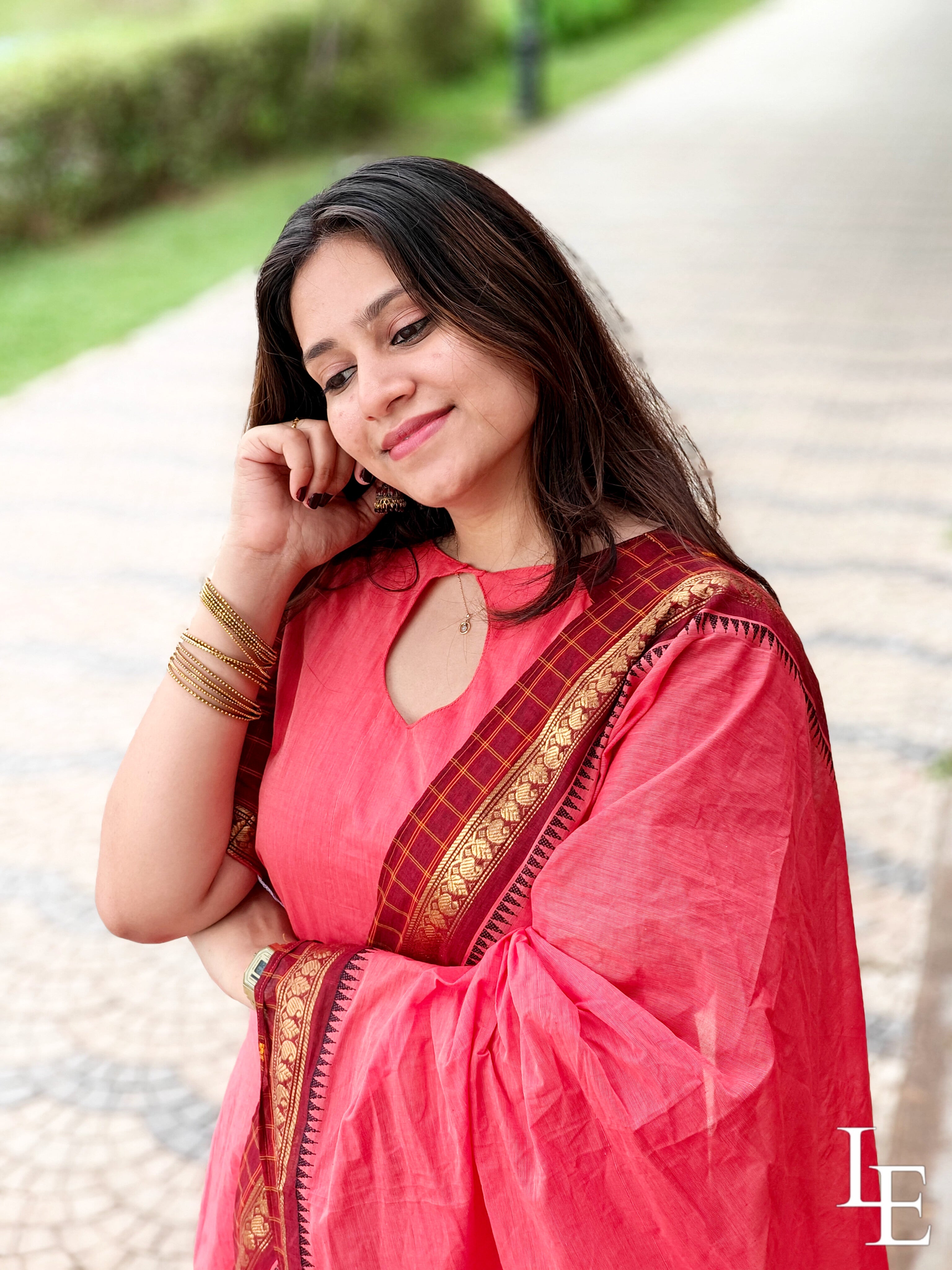 Gowri - Peach Kanchi Cotton Kurti