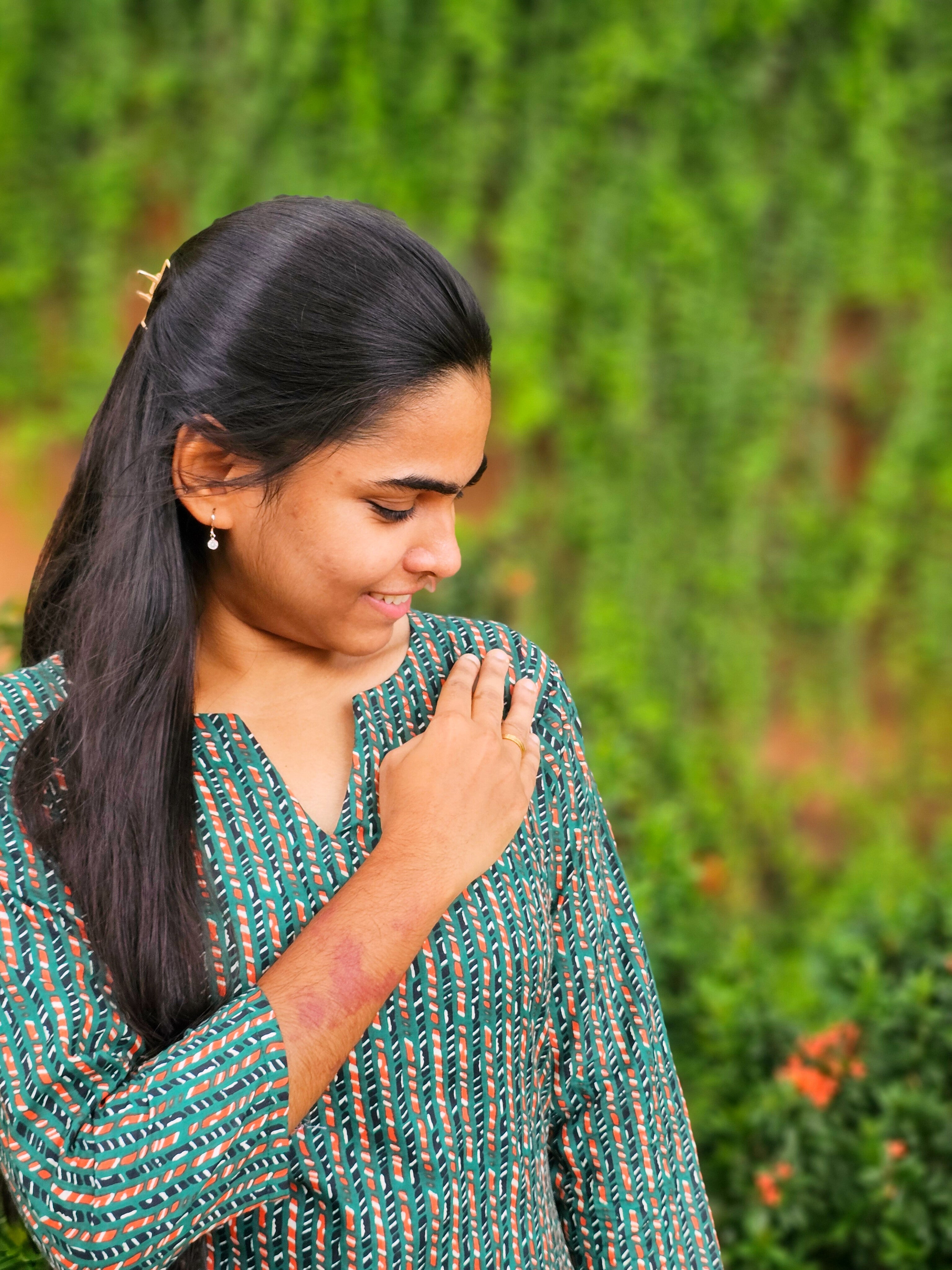 Ziva - Bottle Green Cotton Kurta Set
